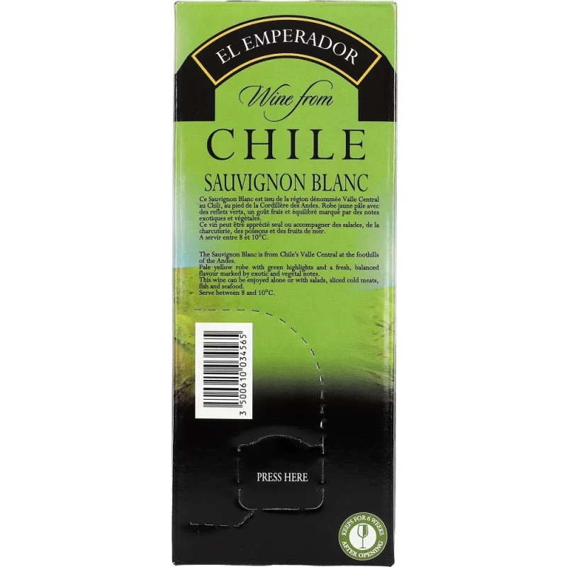 El Emperador Sauvignon Chile 13 %
