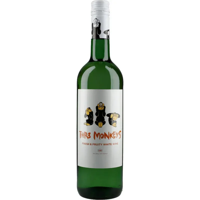 THR3 Monkeys Fruity White Wine 8,5 %