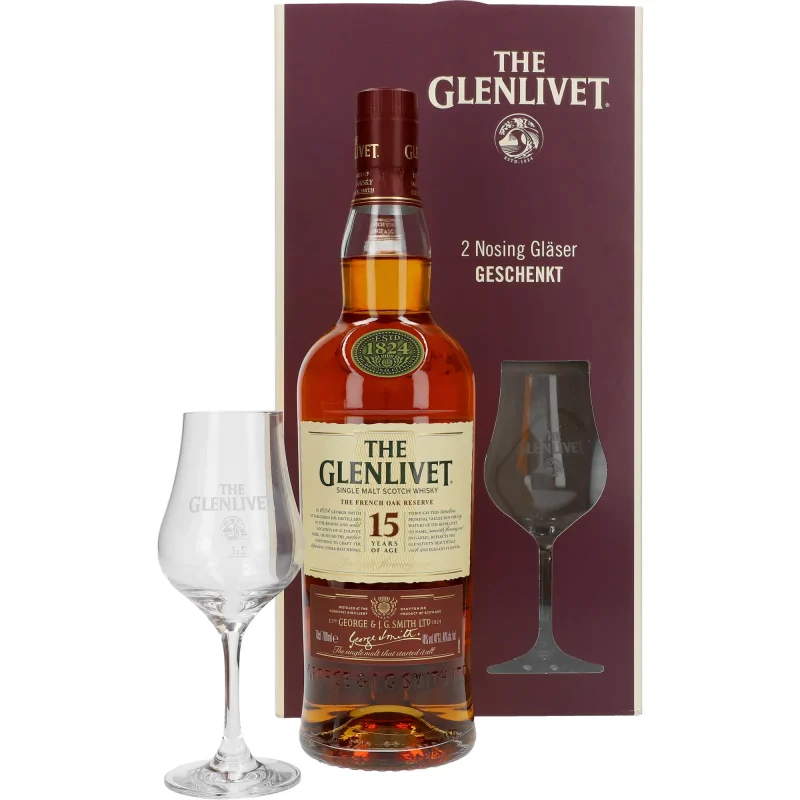 The Glenlivet 15y + 2 gläser 40 %