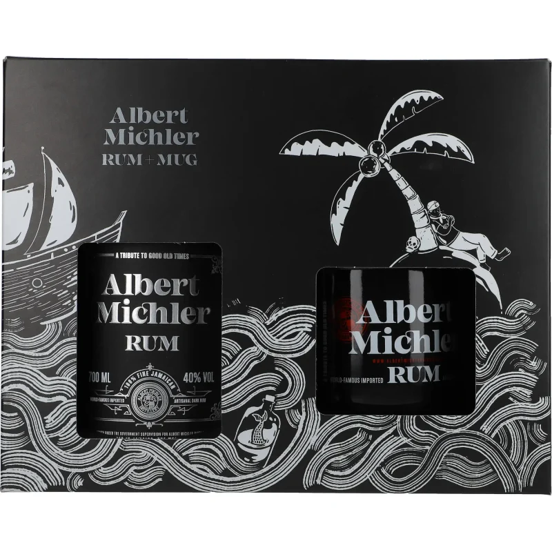 Michlers Jamaican Artisanal Dark Rum 40 % + Tin Cup Black