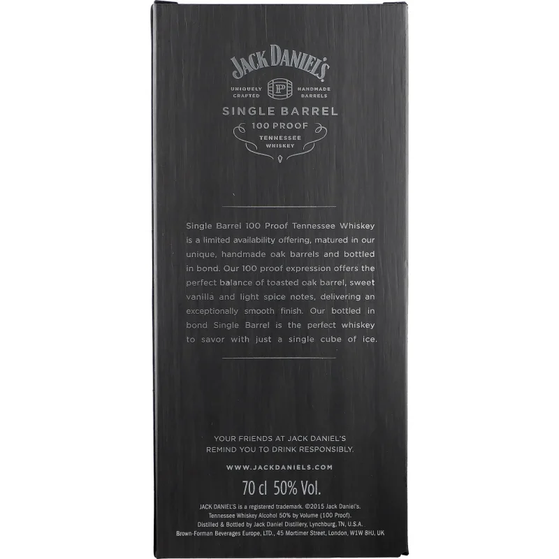 Jack Daniel´s Single Barrel 100 Proof 50 %