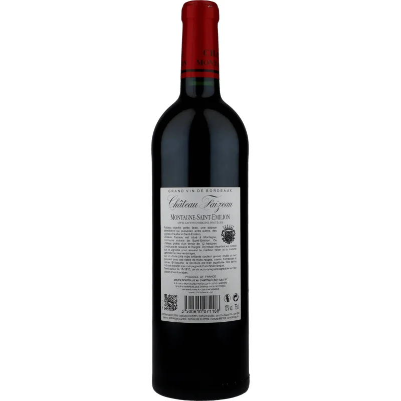 Chateau Faizeau Montagne Saint Emilion 13 %