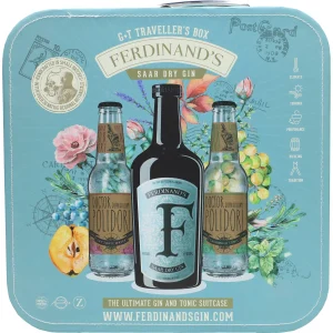 Ferdinand’s Gin Matkalaukku Kanssa 2 Lasi Dr. Polidori Dry Tonic Kurkku 44 %