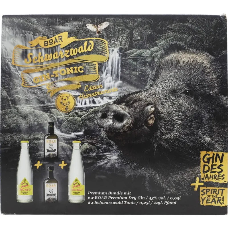 BOAR Schwarzwald Gin Tonic Edition Heimatmomente 43 %