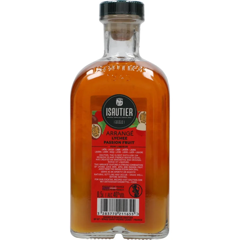 Isautier Arrange Lychee Passion Fruit Rum Liqueur 40 %