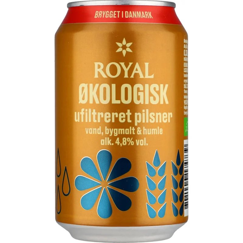 Royal Økologisk Ufiltreret Pilsner 4,8 % BIO