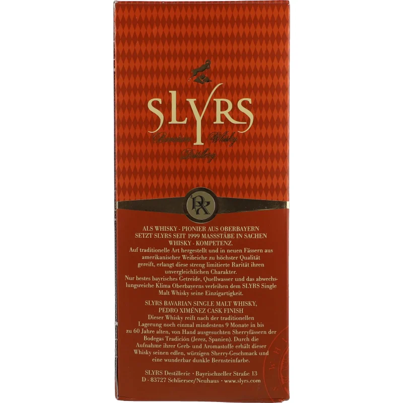 SLYRS Single Malt Whisky Pedro Ximenez Cask Finish 46 %