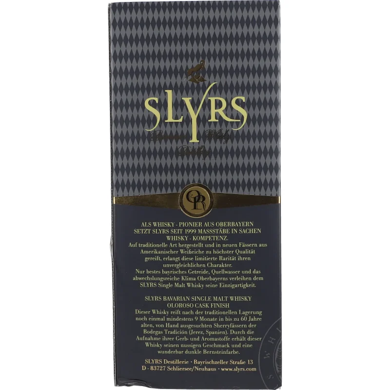 SLYRS Single Malt Whisky Oloroso Cask Finish 46 %